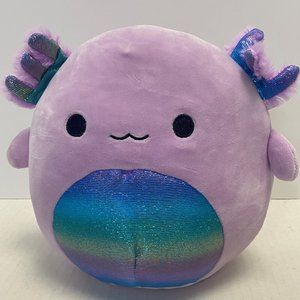 Squishmallow , The Axolotl, Purple Plush, Shiny Rainbow Belly